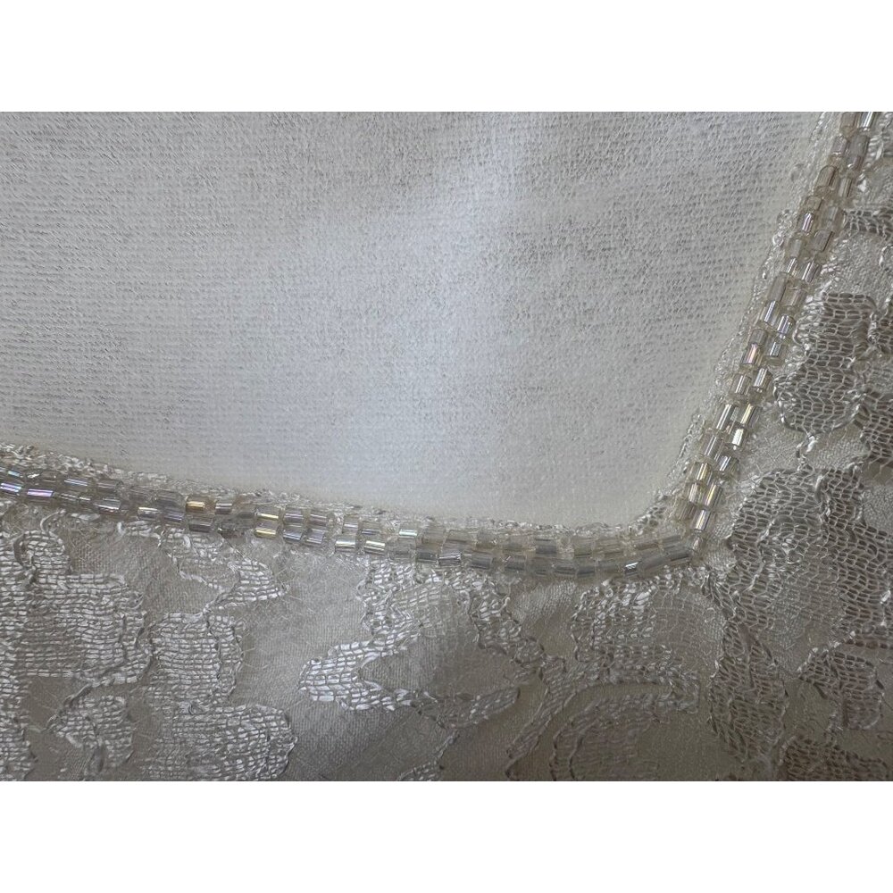 NEW Vintage-Inspired Lace Asymmetrical Top 2X Fringe Hem Angelcore Cottage Core - Picture 10 of 16